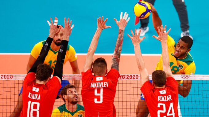 Brasil é presa fácil para Rússia e perde primeira no vôlei masculino em Tóquio