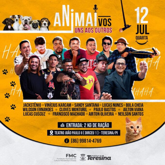 Teresina se prepara para uma noite de risadas e solidariedade em show de humor