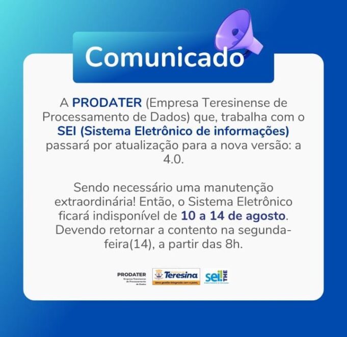 Sistema Eletrônico de Informações (SEI) passa por atualização para a versão 4.0